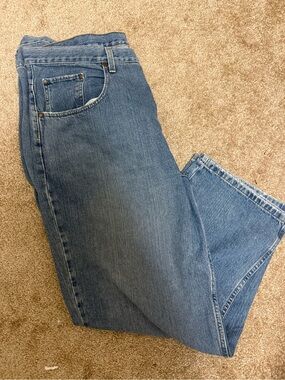 anchor blue Men's Straight Jeans in Medium Blue Wash